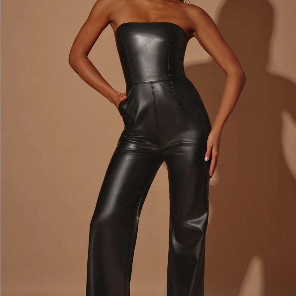 Black Strapless Jumpsuit